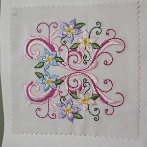 Handmade machine embroidery patch